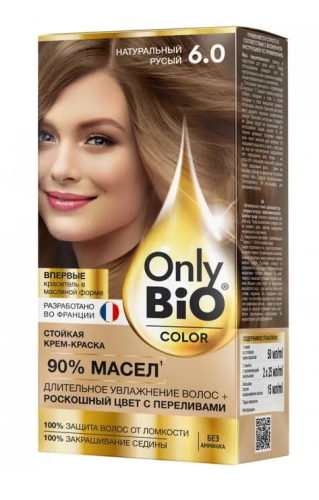 ONLY BIO COLOR крем-краска д/волос стойкая т.6.0 натуральный русый